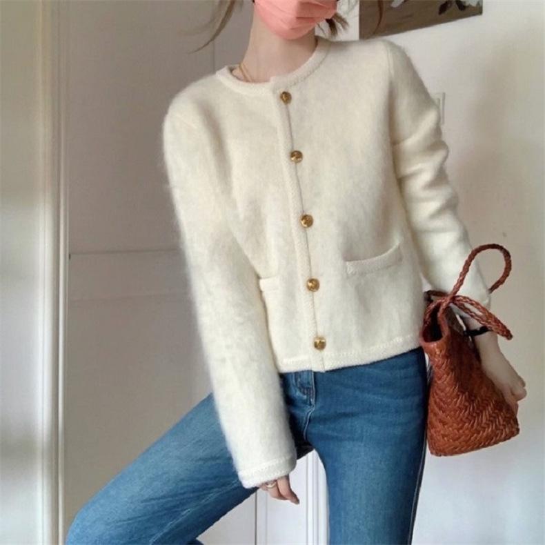 Women's Knitted Cardigan Sweater Spring and Autumn Casual Jacket Top
