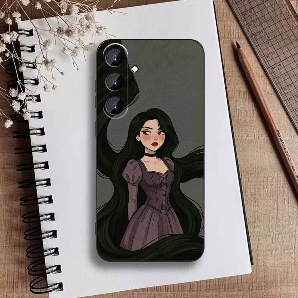 P-Rapunzel Princess Phone Case For Samsung Galaxy A73,A72,A71,A70,A52,A51 Others Soft Black Cover
