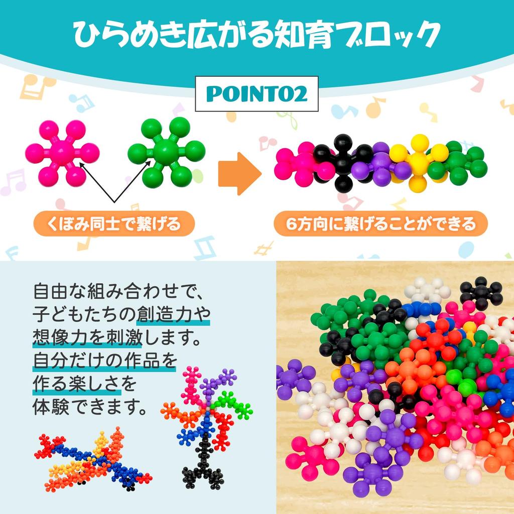 Craftoy ATOMBLOCK Building Blocks Toy for Ages and 6 Blocks 3, 4, 5, (Atom 220)