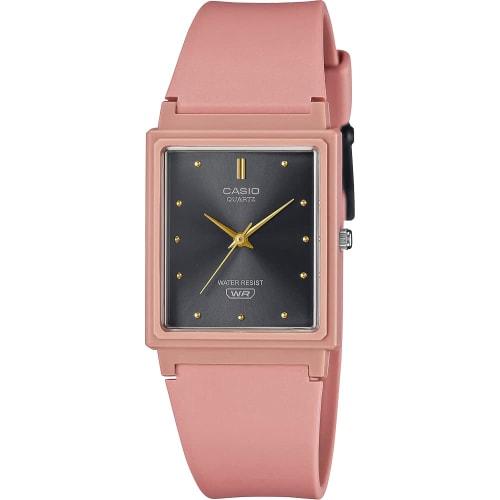 Casio Analog Watch MQ-38UC-4A Matte Salmon Pink with Urethane Strap and Rectangular Face, Unisex, Overseas Model