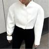 Women S White Cropped V Neck Long Sleeve Loose Elegant Jacket