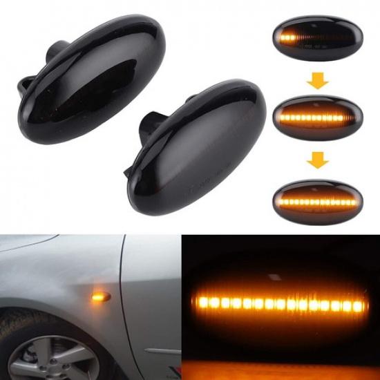 1Pair LED Dynamic Side Marker Turn Signal Light For Mazda 2 3 5 6 BT-50 MPV II