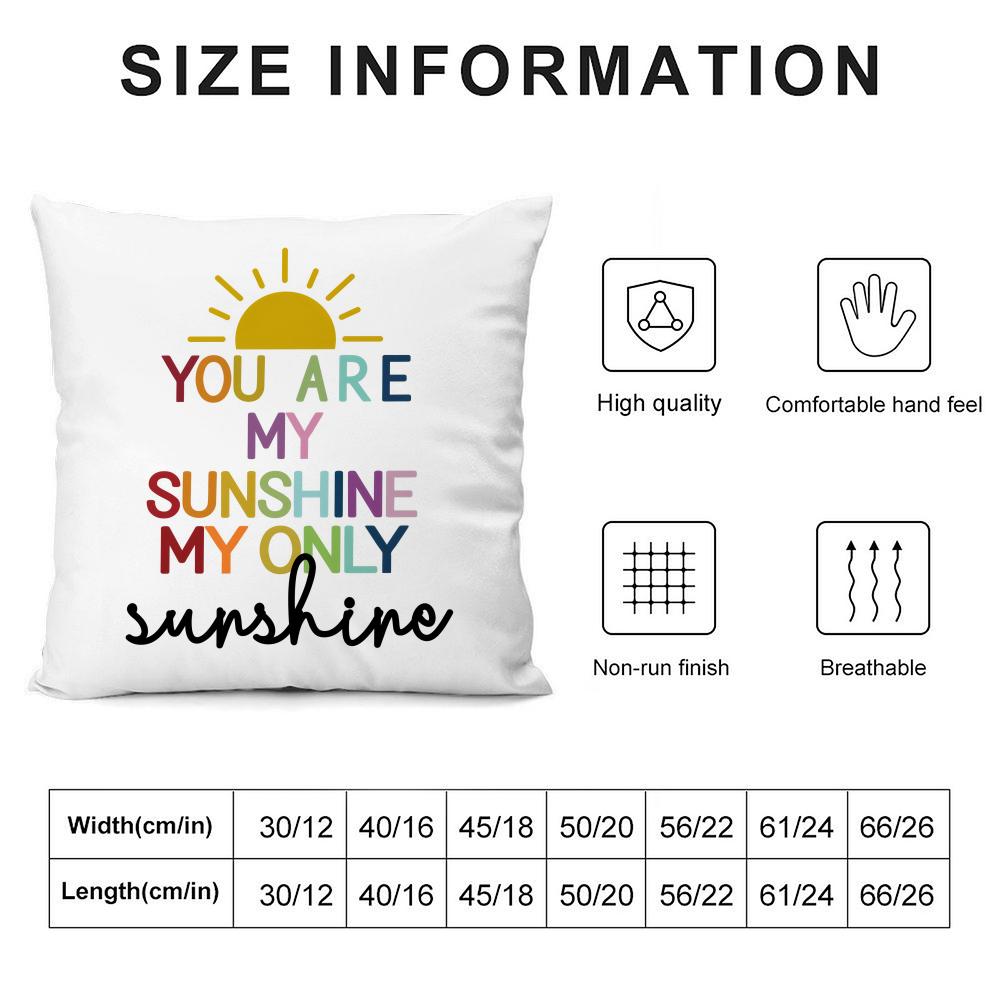 English Education Cushion Cover Soft Plush Throw Pillow Cover | Double-Sided Decorative Cushion Case | Sofa Bedroom Home Decor