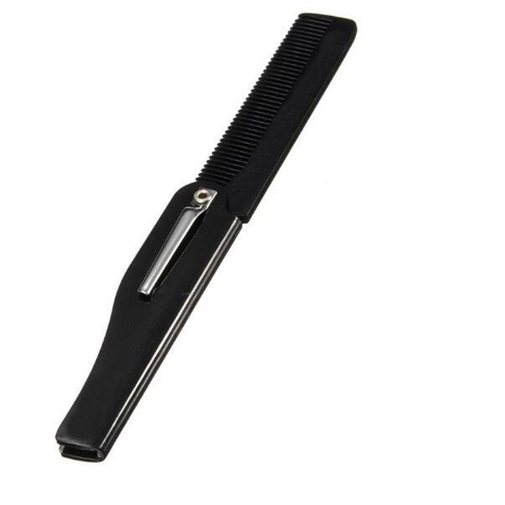 Men Folding Pocket Clip Plastic Portable Head Beard Combs Bussiness Trip Travel Lightweight Comb