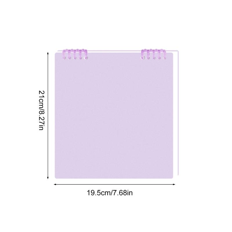 Binder Notebook Refillable 10 Hole Pre-Punched Binder Journal Notebook 120 Pages Gridded for Noting Planning Journaling