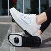 Children's Parkour Roller Skate Deformation Shoes with 2 Wheels Kids Adults Unisex Walking Running Casual Sneakers Gift for Kids