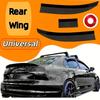Three-Piece Universal No-Drill Car Rear Spoiler Carbon Fiber Texture Trunk Spoiler Car Body Sporty Modification Upgrade Accessor