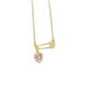 Necklace European and American Love Pin Necklace Female Personality Light Luxury Titanium Steel Collarbone Chain Wind Advanced Sense Niche