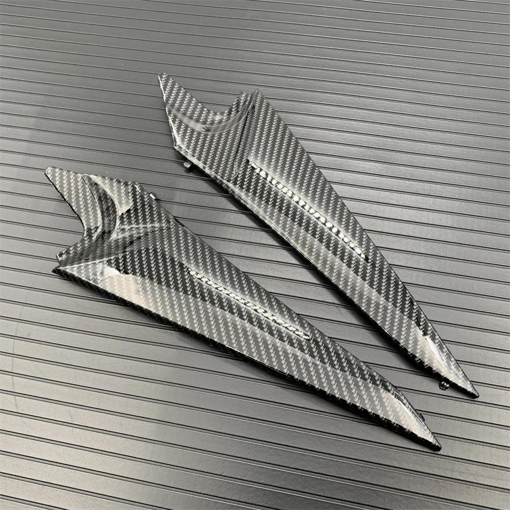 For Suzuki GSXR 600 GSXR 750 2008 2009 2010 Karbonfiberlakk Tank Sidepanel Kåpe Drivstofftank Deksel Trim