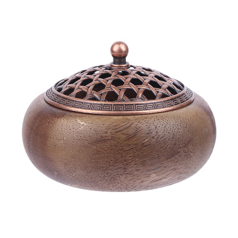 Solid Wood Pan Incense Burner, Indoor Aromatherapy Burner With Sandalwood Incense, Tea Ceremony ,Prayer Rooms, Yoga Decoration