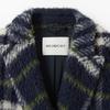 broadcast Women's Elegant Vintage Plaid Wool Blend Mid-Length Coat