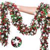 2M Weihnachts-Schneeflocken-Lametta-Girlande Weihnachtsbaumschmuck Weihnachten Metallische Drehgirlande Deckenhänger Neujahrs-Partydeko