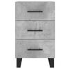 Nightstand Concrete Gray 40 x 40 x 66 cm Engineered Wood