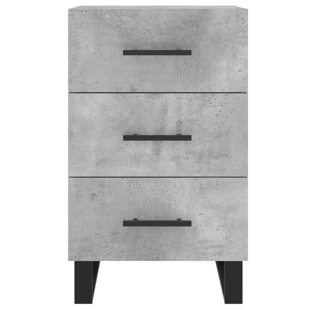 Nightstand Concrete Gray 40 x 40 x 66 cm Engineered Wood