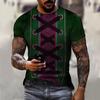 Moda Druk 3D Alternatywne Zabawne Graficzne Koszulki Lato Krótki Rękaw Osobowość Kreatywne Topy Casualowa Męska Koszulka Streetwear