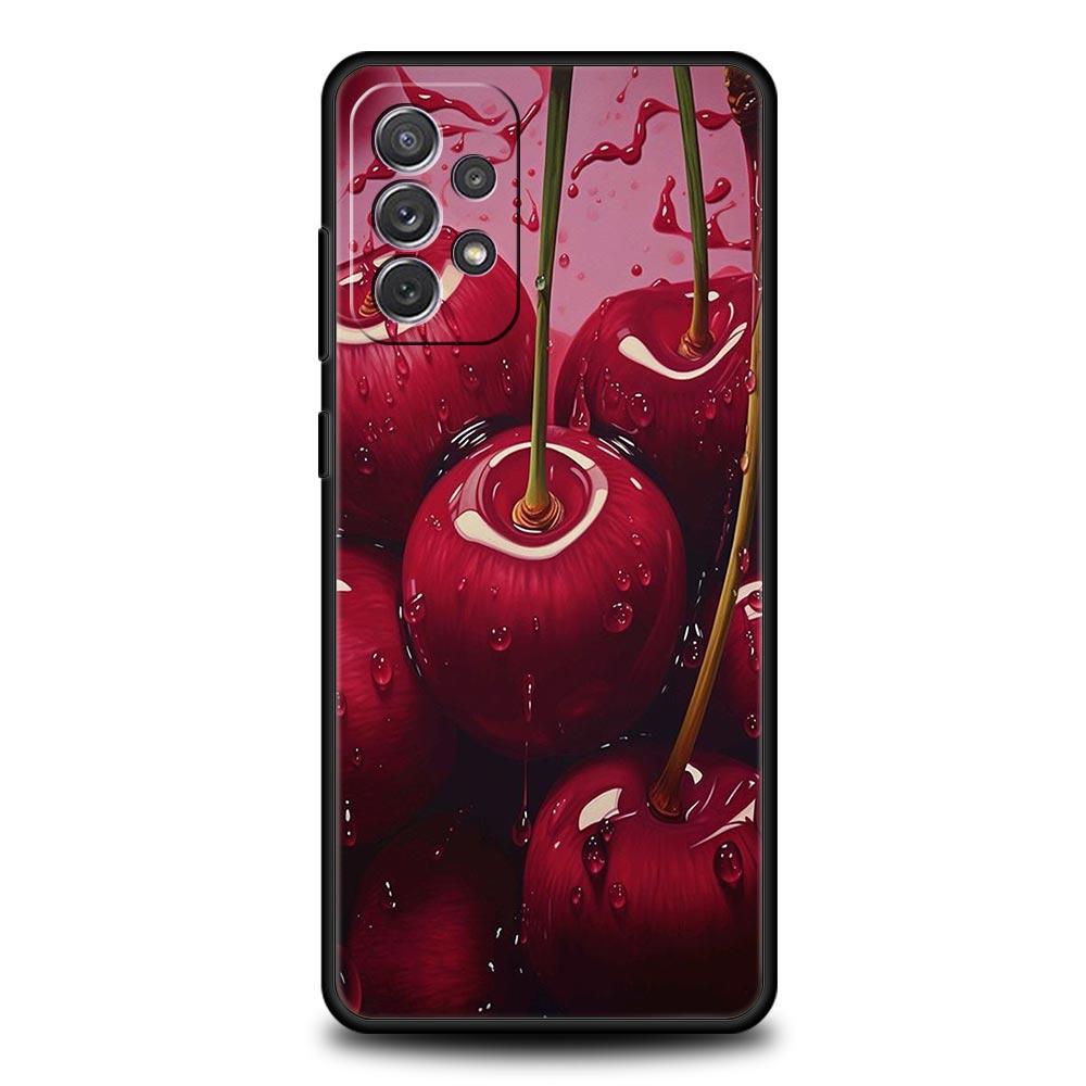 Kirschen Kirschfrucht Handyhülle Für Samsung Galaxy A17 A07 A55 A35 A25 A15 A05 A33 5G A31 A23 A21s A13 A41 A73 A53 A51 A71Abdeckung