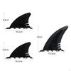 3Pcs Surfboard PVC Fins Set Replacement for Beginners Black Replace Parts Accessory Simple Assemble