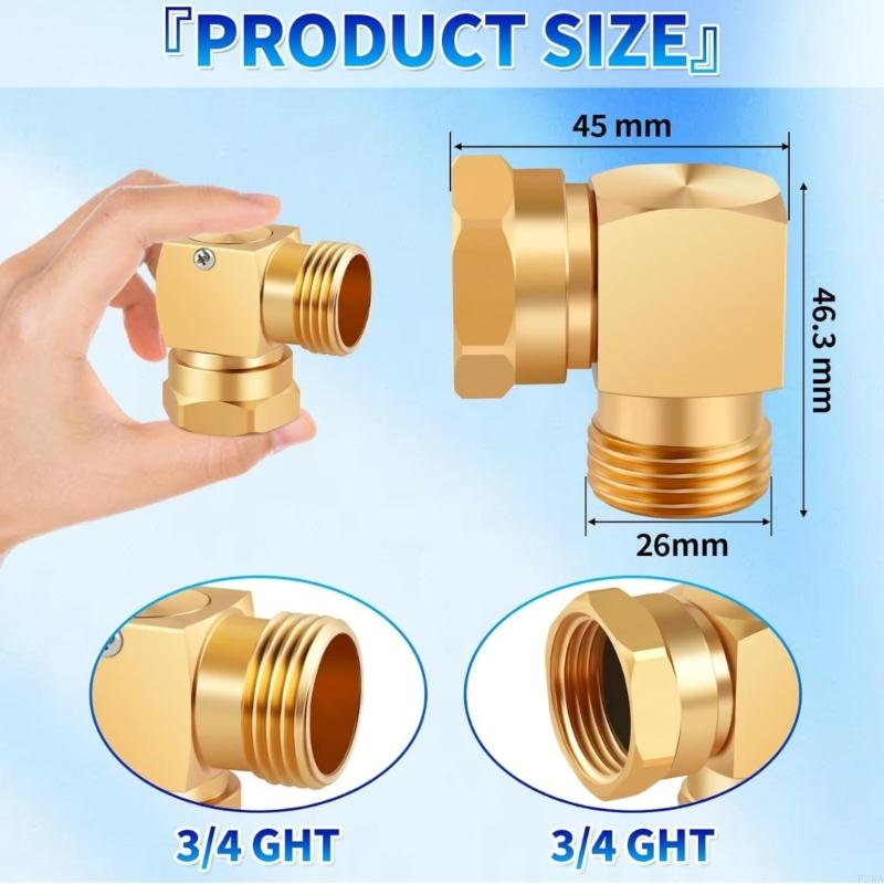 Heavy Duty Brass Garden Hose Connector With Double Rotation Angles Enduring China Mainland