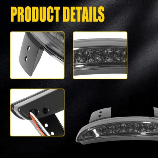 Red/Amber LED Brake Tail Lights  For Harley Sportster XL883 Forty Eight EA