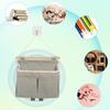 3Pcs Wall Hanging Storage Caddy Bags, Wall Hanging Organizer Bag With Hooks, Linen Cotton Fabric Hanging Wall Door Organizer