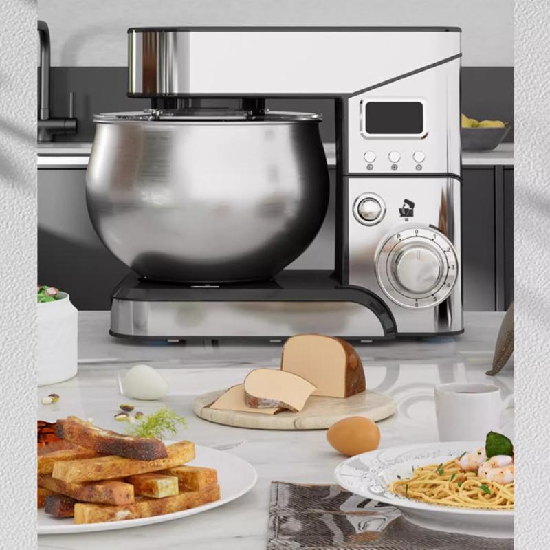220V Electric Stand Food Mixer Stainless Steel Chef Machine Knead Dough Timed Dough Maker