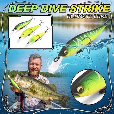 Fishing Lure Hard Bait Minnow Type Long Casting Freshwater Double Hook Bass Pike Deep Diving Artificial Bait