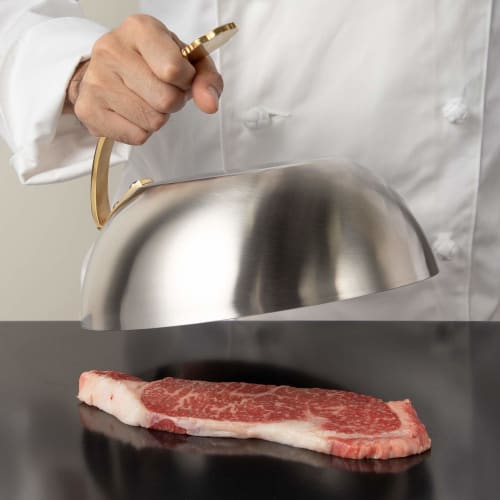Endo Shoji Commercial Round Steak Cover, 24cm, 18-8 Stainless Steel, Made In Japan, PST15024