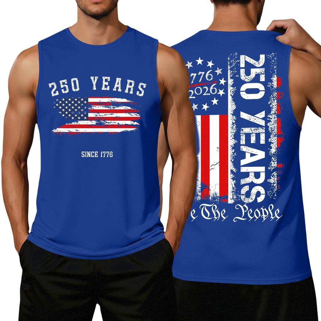 Men 4th Of Shirts USA Muscle Sleeveless Shirt Patriotic Tank Tops