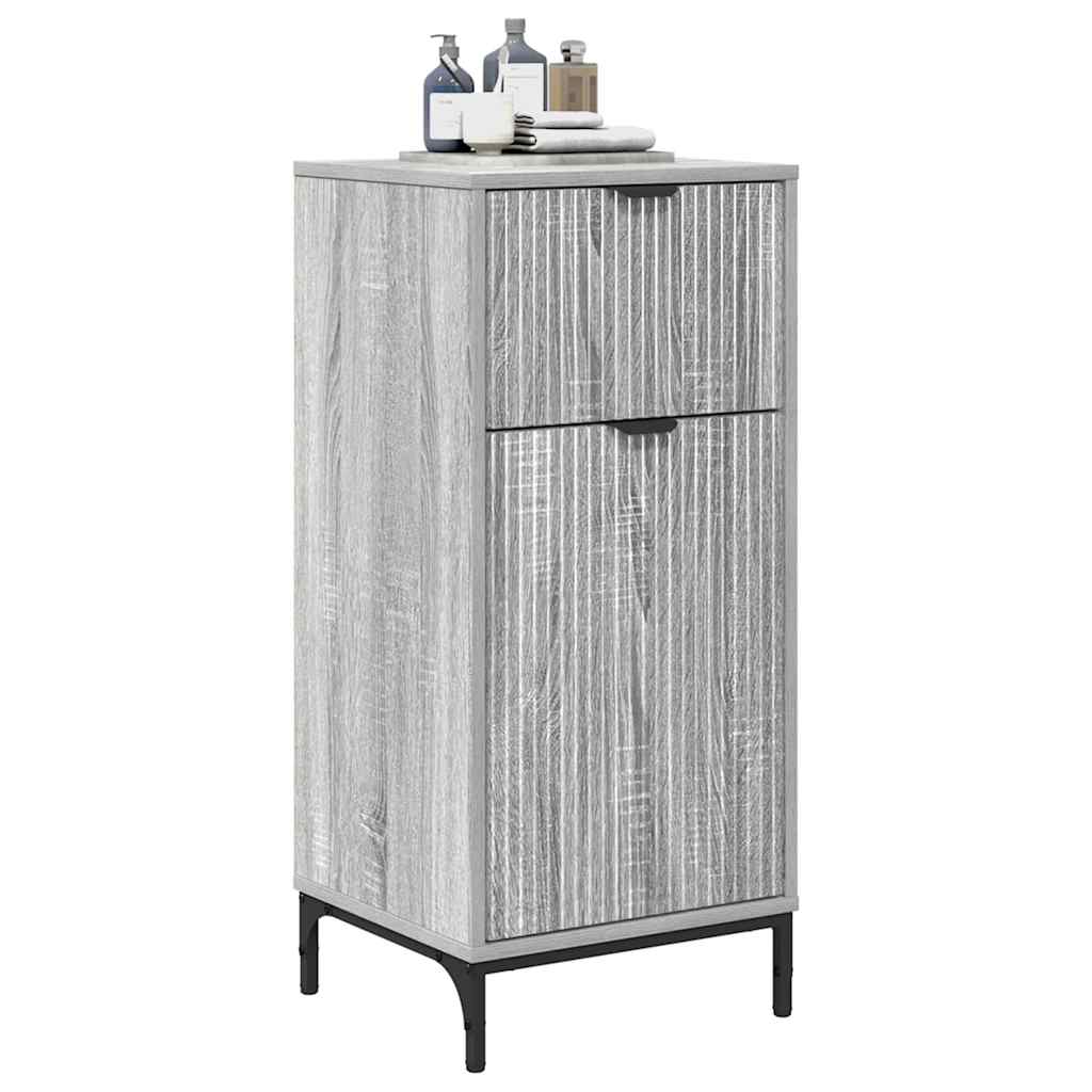 Bathroom Cabinet with Storage Grey Sonoma 39.5 x 36 x 88 cm