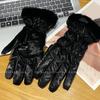 Warm Gloves Autumn and Winter Ladies Cute Cycling Electric Car Cold-proof Piled Thickened Windproof Cotton Gloves
