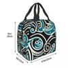 Kowhaiwhai Maori Pattern Insulated Lunch Bag for Women Office Cooler Thermal Food Box Tote Portable Lunch Boxes Container