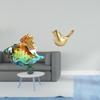 Glass Conch Birds Figurine Sea Animal Art Statue Ornament for Modern Home Office Entryways Room