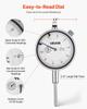 Dial Test Indicator, 0.03 Mm Accuracy, 0-25.4mm Measuring Range, Easy To Read Large Dial, Professional for Internal Diameter Measurement, Runout