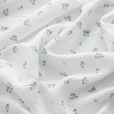 135x50/500cm Enfärgad Crêpe Dubbellager Bomullsgarn Tyg, Tillverkning av Mjuka Pyjamaskläder Tyg DIY Kläder Tyg YHTJ0113