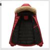 Winter New Men Warm Cotton Jacket Coats Windbreak Thick Warm Fur Collar Hooded Parka Down Jackets Outerwear Thick Male Warm Overcoat Wool Liner Coat
