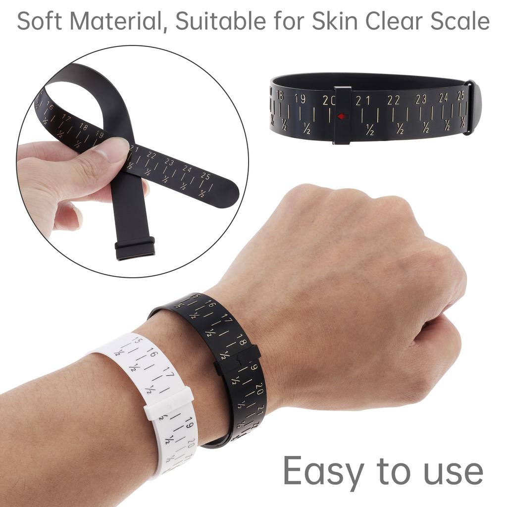 3pcs Wrist Sizer Measuring Tool Set for Men / Women with UK RingSizer (A - Z), EU Finger Sizer (41 - 76), Jewelry Circlet Sizer Bracelet Gauge