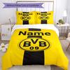 3Pcs Custom Name Borussia Dortmund Bedding Set Duvet Cover Closure Includes 1Duvet Cover 2Pillowcases Soft And Comfortable For All Seasons