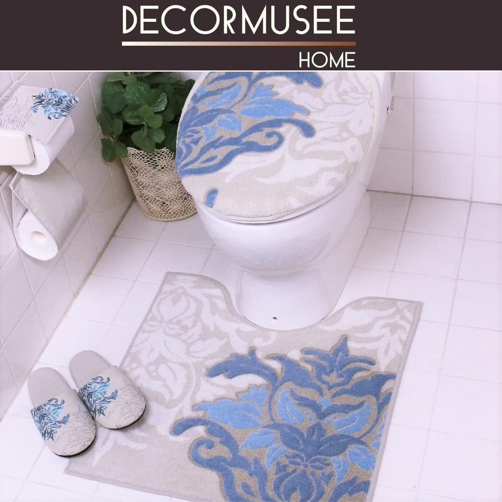 Senko DECORMUSEE Samira Paper Holder Damask Made In 59472 Cover, Blue-Gray Embroidery, Japan,