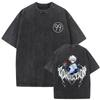 Washed Vintage Anime Hunter X Hunter T-shirts Manga Gon Freecss Graphic T Shirts Men Women Retro Cartoon Oversized Streetwear