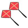 2PCS Red Safety Warning Flags 12.6*12.6in High Visibility Flags Reflective Safety Flags  Outdoor Use