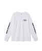 BENSEUNLEDEOSEU Benson Leather Long Sleeve Star T-Shirt / White & Black