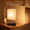 Fabric Lampshade LED Desk Light Warm White LED Bulb Table Lamp Eye-Caring Desk Light  Bedroom