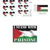 Stylish Body Decal Sticker With Different Sizes And Designs Palestinian Flag And Heart Combo