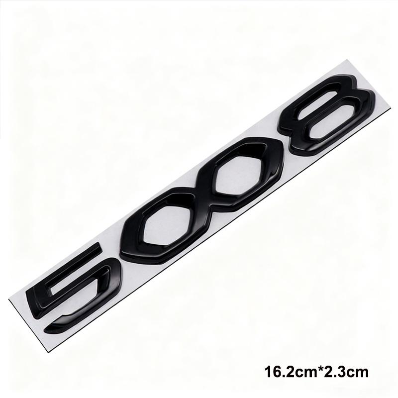 VZQR9 3D Metal Car Trunk Decoration Sticker For Peugeot 2008 3008 5008 Retrofit Upgrade Accessory