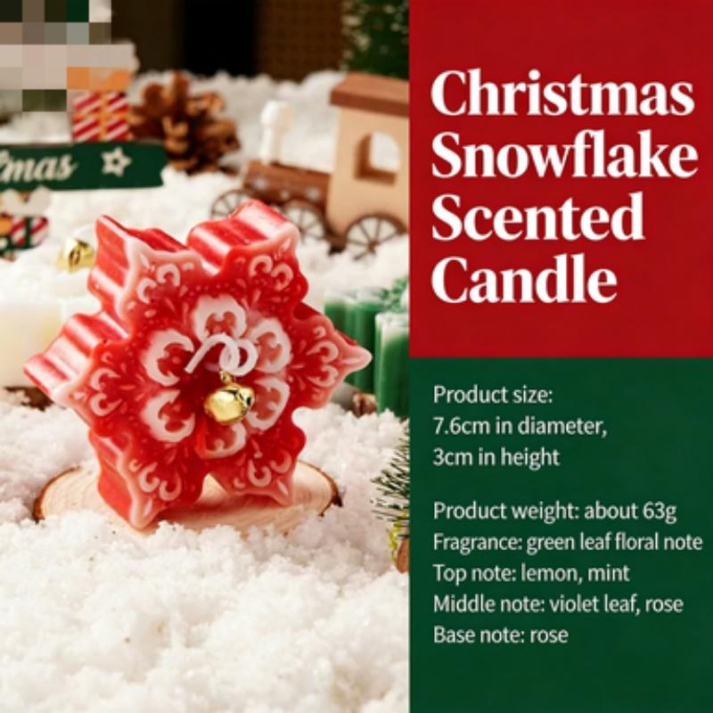 Christmas Scented Candle, Snowflake-shaped Scented Candle