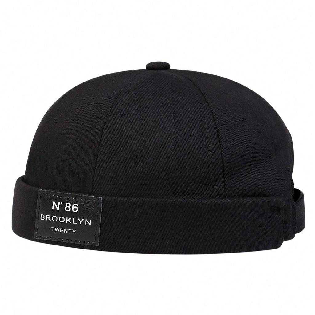 Summer Letter Label Decoration Cotton Landlord Cap Fashion Outdoor Street Hip Hip Caps Melon Skin Hat Sun Hats