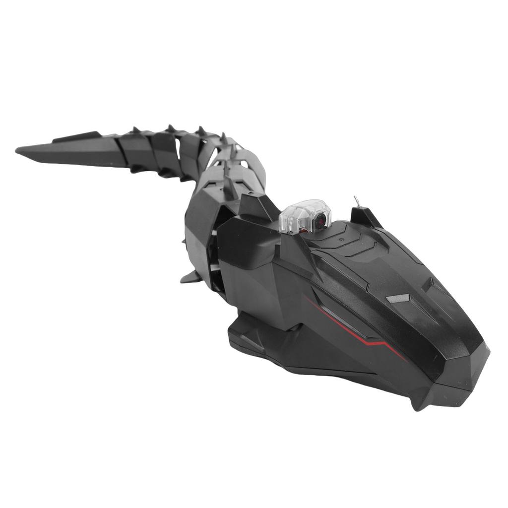 RC Snake Boat with Camera 1080P HD USB 2.4GHz Remote Control Boat Electric Toy with APP for Pools and Lakes Black