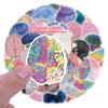 55 New Brain Colorful Brain Stickers Personalized Decorative Suitcase Notebook Waterproof Stickers