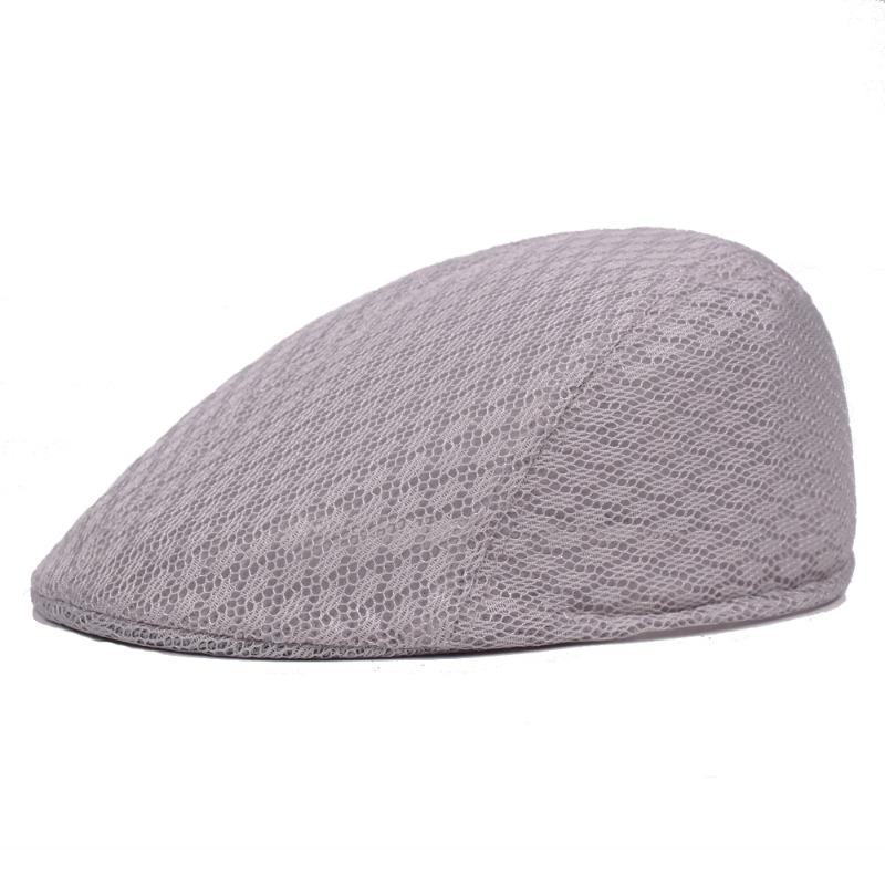 Mesh hat, men's and women's mesh beret, spring and summer retro cap, middle net hat, youth visor