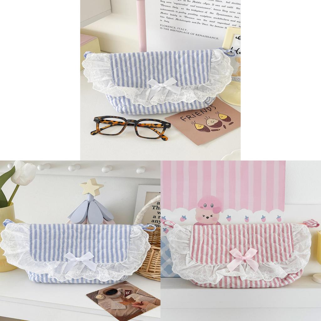 Stripe Sweetheart Lace Small Crossbody Purse With Magnetic Closure For Casual Wear